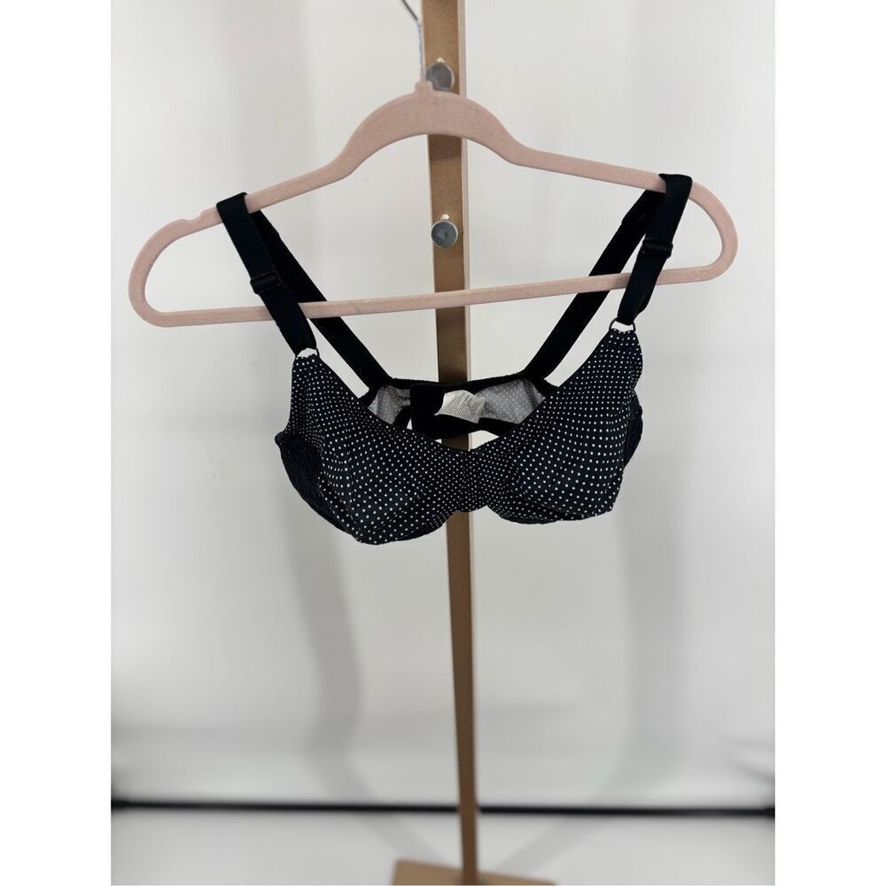 Olga Polka Dot Underwire Lace Trim  Bra Size 38D